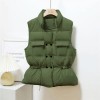 Women Short Sleeveless Vest Jacket Lightweight Waistcoat Gilets Windbreaker Down Coat