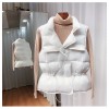 Women Short Sleeveless Vest Jacket Lightweight Waistcoat Gilets Windbreaker Down Coat