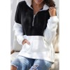 Women Coat Stitching Plaid Ladies Clothes Hooded Zipper Coat Women Jacket