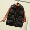 Women Sleeveless Mandarin Collar Vest Winter Plus Size Down Cotton Padded Jacket 