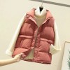 Women Sleeveless Mandarin Collar Vest Winter Plus Size Down Cotton Padded Jacket 