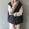 Women Sleeveless Mandarin Collar Vest Winter Plus Size Down Cotton Padded Jacket 