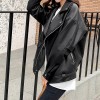 New Faux Leather Jacket Women PU Loose Motorcycle Jackets Streetwear Oversized Coat