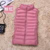 Women 90% White Ultra Light Duck Down Vest   Jacket High collar Sleeveless Coat