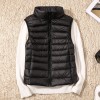 Women 90% White Ultra Light Duck Down Vest   Jacket High collar Sleeveless Coat