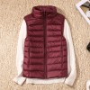 Women 90% White Ultra Light Duck Down Vest   Jacket High collar Sleeveless Coat