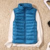Women 90% White Ultra Light Duck Down Vest   Jacket High collar Sleeveless Coat