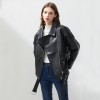 Fitaylor PU Jackets Outwear Female Tops BF Style Leather Jacket Coat