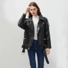 Fitaylor PU Jackets Outwear Female Tops BF Style Leather Jacket Coat