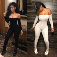 Women Jumpsuits Long Sleeve Off Shoulder Bodycon Playsuit Party Jumpsuit Trousers 