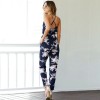 Women Playsuit V Neck Floral Bandge Romper High Waist Long Trousers Pants 