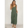 Women Rompers Clothes Loose Linen Jumpsuit Sleeveless Backless Trousers Overalls