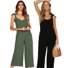 Women Rompers Clothes Loose Linen Jumpsuit Sleeveless Backless Trousers Overalls