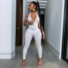 New Low Chest Deep V Jumpsuit Women Sleeveless Romper Backless Bodysuit Outfit 