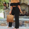 Women Off Shoulder Cut Out Jumpsuit Wide Leg Overalls Boho Jumpsuits