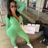 Women Long Sleeve Casual Skinny Turtleneck Catsuit Zipper Sport Wear Fitness Romper