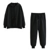 Winter Women tracksuit thick fleece 100% cotton suit 2 pieces sets hoodies sweatshirt 