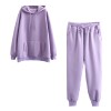 Winter Women tracksuit thick fleece 100% cotton suit 2 pieces sets hoodies sweatshirt 