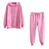 Winter Women tracksuit thick fleece 100% cotton suit 2 pieces sets hoodies sweatshirt 