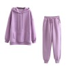 Winter Women tracksuit thick fleece 100% cotton suit 2 pieces sets hoodies sweatshirt 