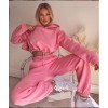 Women Sports 2 Pieces Set Sweatshirts Pullover Sweatpants Trousers Outfits Tracksuit