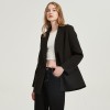 Women's Blazer Jacket Casual Solid Color Double-breasted Pocket Decorative Coat