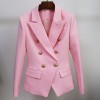 New Fashion Designer Blazer Jacket Women's Classic Double Breasted Blazer