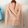 New Fashion Designer Blazer Jacket Women's Classic Double Breasted Blazer