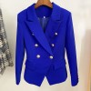 New Fashion Designer Blazer Jacket Women's Classic Double Breasted Blazer