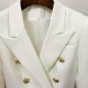 New Fashion Designer Blazer Jacket Women's Classic Double Breasted Blazer