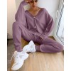 Women Knitted Tracksuit Turtleneck Sweater Suit 2 Piece Set  Sporting Suit 