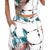 2-piece Outfit Set Sleeveless Print Top Shorts Set Women Party wear