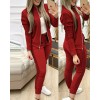 Two Piece Set Outfits Women Tracksuit Zipper Top Pants Casual Sport Suit 2 Piece Set