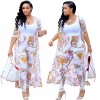 Women Print Long Sleeve Cardigan Pants Long Cardigan Pants 2 Piece Set Suits