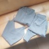 Knitted Women Solid Vest Long Sleeve Zipper Cardigans Elastic Waist Pants 3pcs Sets Tracksuits 