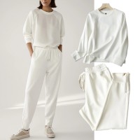 O-neck Loose Women Sweatshirt Pullovers Tops Harem Jogger Pants 2 Pieces Sets