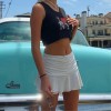 Woman High Waist Mini Skirt Trendy Y2K Beachwear Accessory Skirts Pleated Skirts 