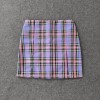 Summer Plaid Pencil Skirts Womens High Waist Mini Skirts Lining Shorts 