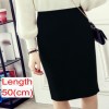 Women Office Skirt Warm Knitted Pencil Skirts  High Waist Elegant Long Skirt