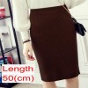 Women Office Skirt Warm Knitted Pencil Skirts  High Waist Elegant Long Skirt