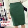 Women Office Skirt Warm Knitted Pencil Skirts  High Waist Elegant Long Skirt