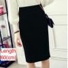 Women Office Skirt Warm Knitted Pencil Skirts  High Waist Elegant Long Skirt