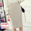 Women Office Skirt Warm Knitted Pencil Skirts  High Waist Elegant Long Skirt