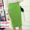 Women Office Skirt Warm Knitted Pencil Skirts  High Waist Elegant Long Skirt