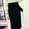 Women Office Skirt Warm Knitted Pencil Skirts  High Waist Elegant Long Skirt