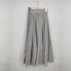 Women Linen Cotton Long Skirts Elastic Waist Pleated Maxi Skirts Beach Boho Vintage Skirts 