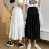 Women Chiffon Skirts Vintage High-Waisted Elastic Patchwork Chic Long Cake A-Line Skirt 