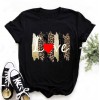 Lips Leopard Graphic T Shirt Tops Base O-neckBlack Tees Kiss Leopard Lip Funny Tshirt