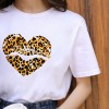 Lips Leopard Graphic T Shirt Tops Base O-neckBlack Tees Kiss Leopard Lip Funny Tshirt