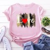 Lips Leopard Graphic T Shirt Tops Base O-neckBlack Tees Kiss Leopard Lip Funny Tshirt